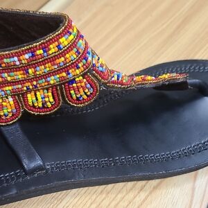 Colorful Beaded Women's Sandals